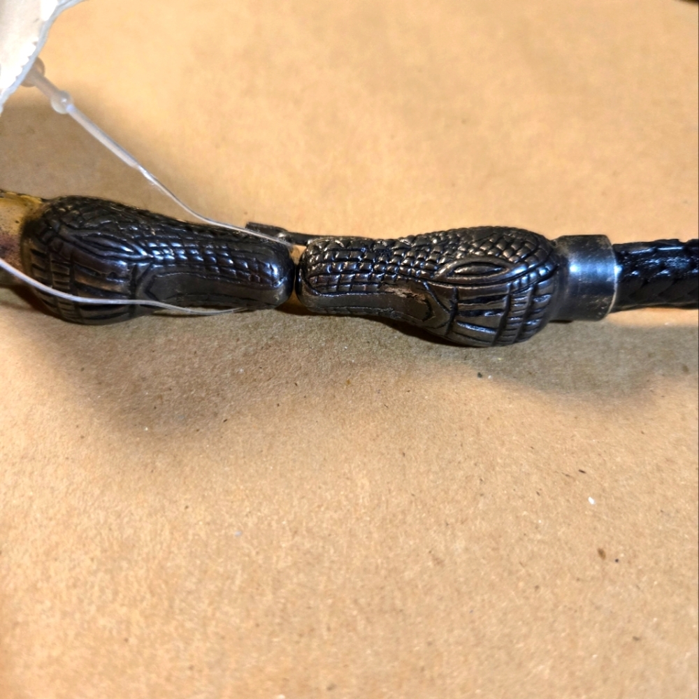 Chico's Reptile Belt with Black Detailing